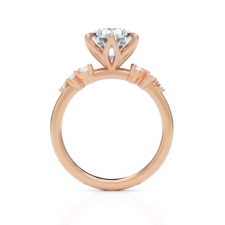 AGI Design Cynthia Round Lab Created Diamond Engagement Ring