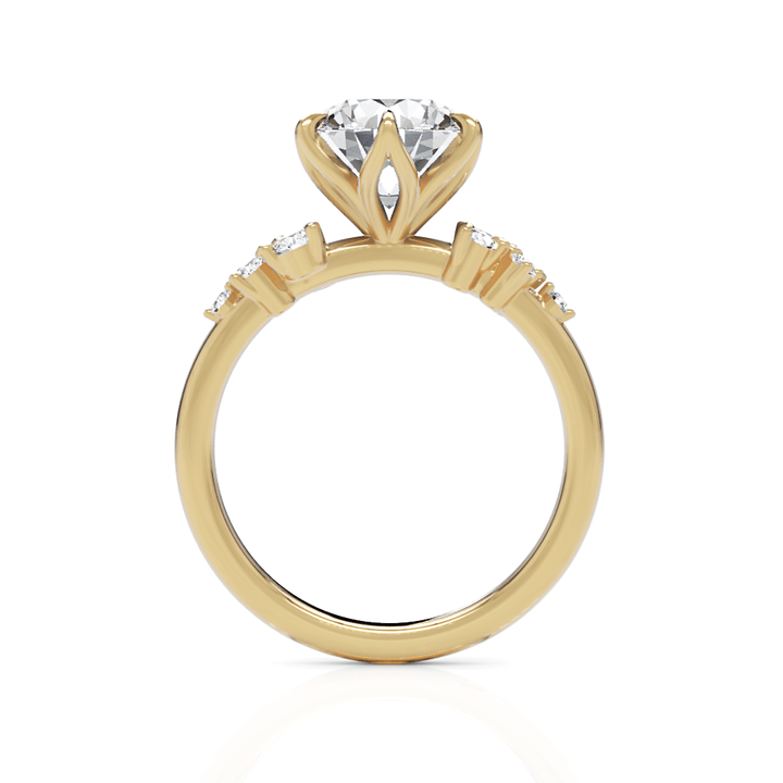 AGI Design Cynthia Round Lab Created Diamond Engagement Ring