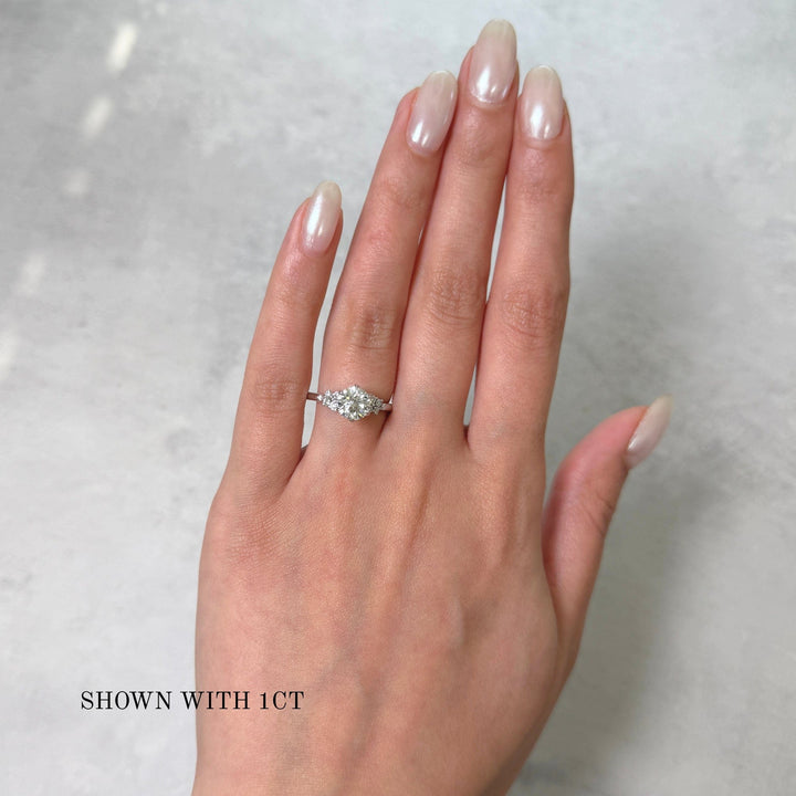 AGI Design Cynthia Round Lab Created Diamond Engagement Ring
