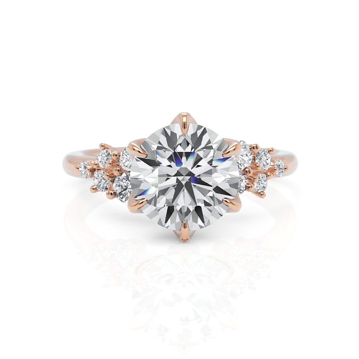 AGIDesignShop Cynthia Round Moissanite Engagement Ring