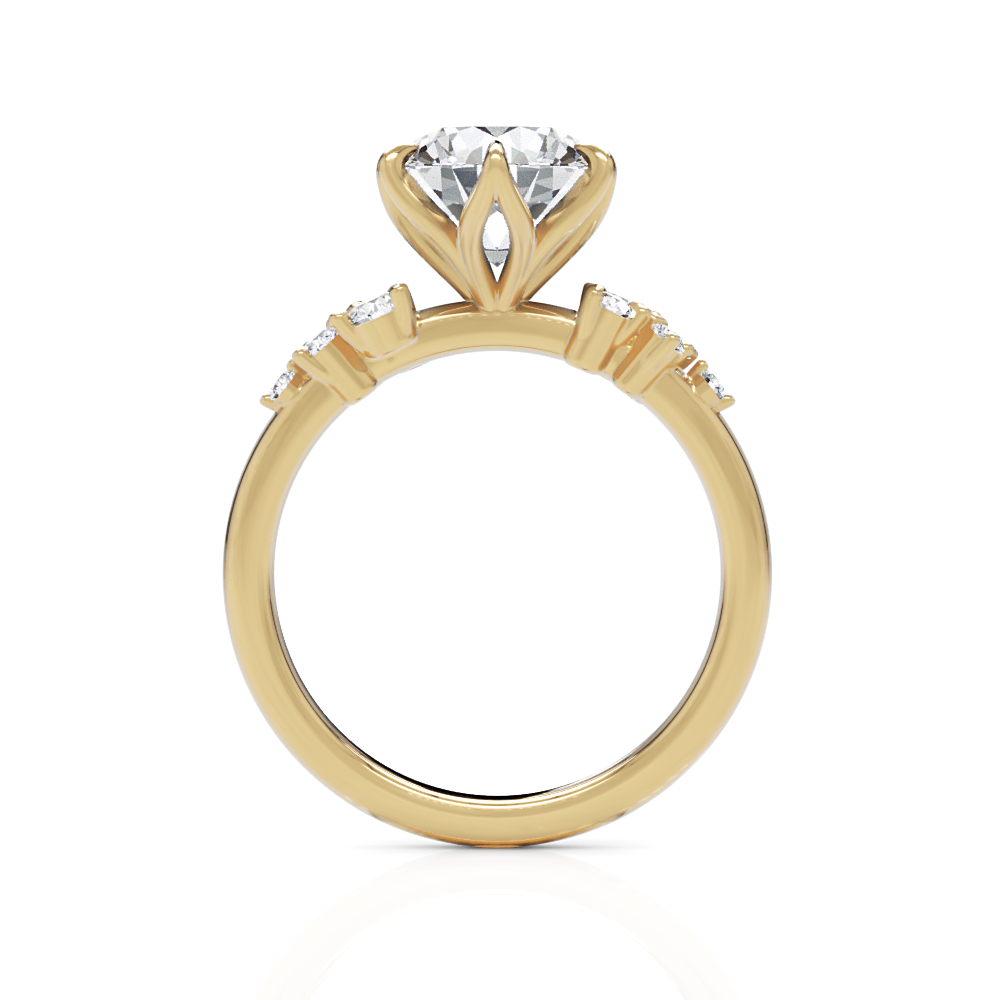 AGIDesignShop Cynthia Round Moissanite Engagement Ring