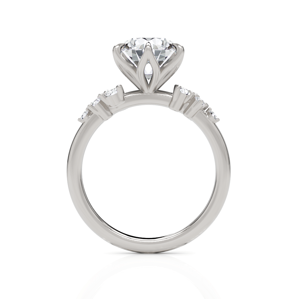 AGIDesignShop Cynthia Round Moissanite Engagement Ring