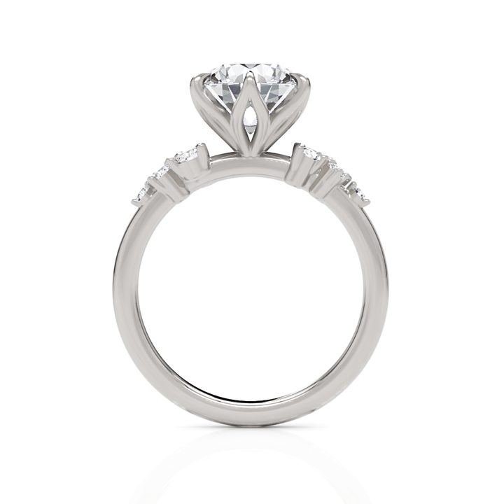 AGIDesignShop Cynthia Round Moissanite Engagement Ring