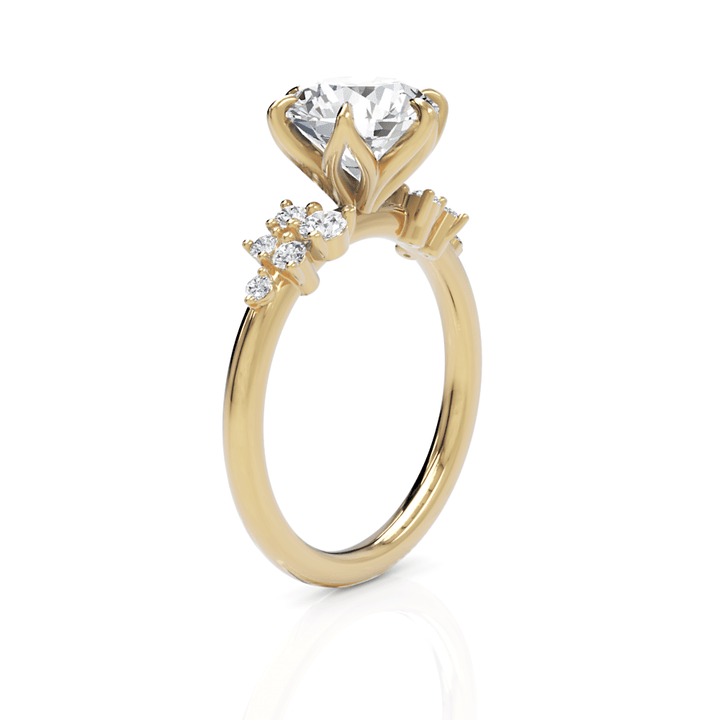 AGIDesignShop Cynthia Round Moissanite Engagement Ring