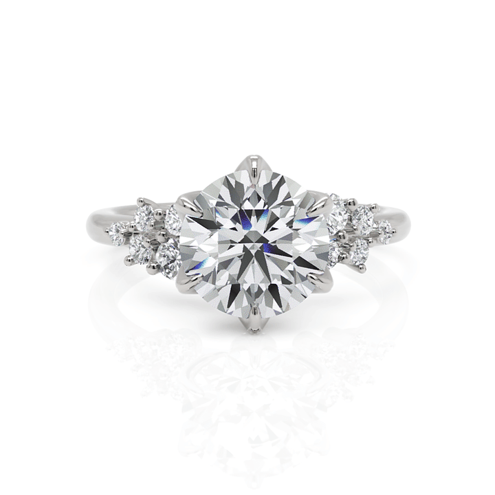 AGIDesignShop Cynthia Round Moissanite Engagement Ring