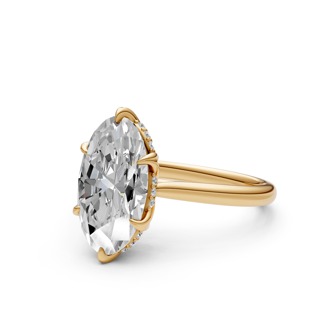 AGI Design Dahlia Oval Lab Created Diamond Engagement Ring