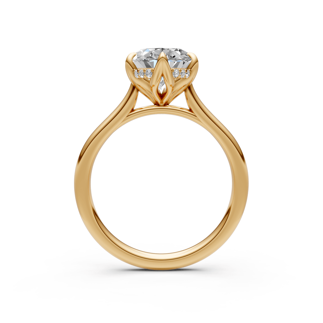 AGI Design Dahlia Oval Lab Created Diamond Engagement Ring