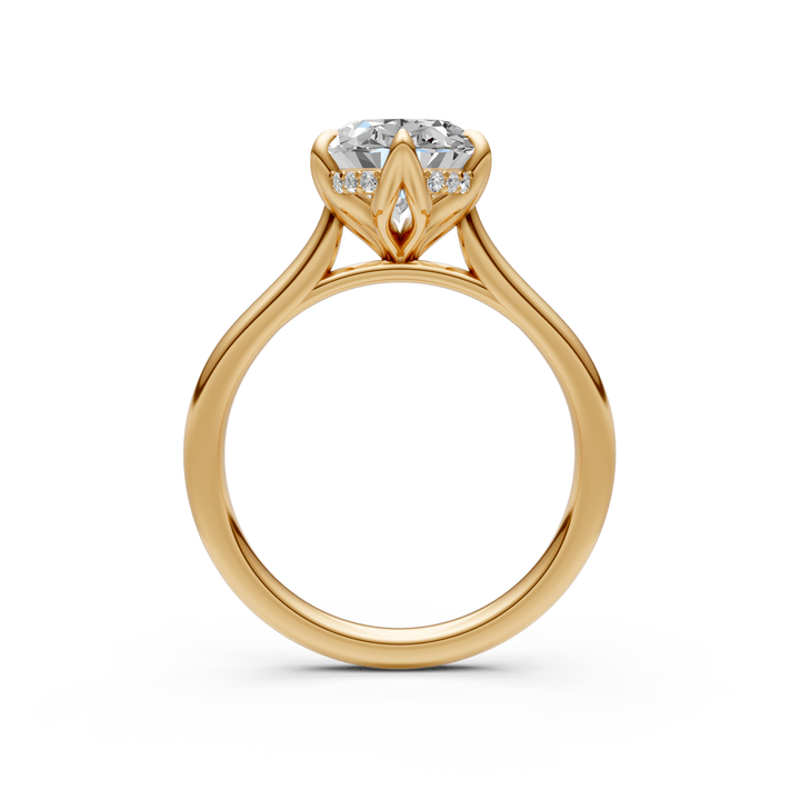 AGI Design Dahlia Oval Lab Created Diamond Engagement Ring