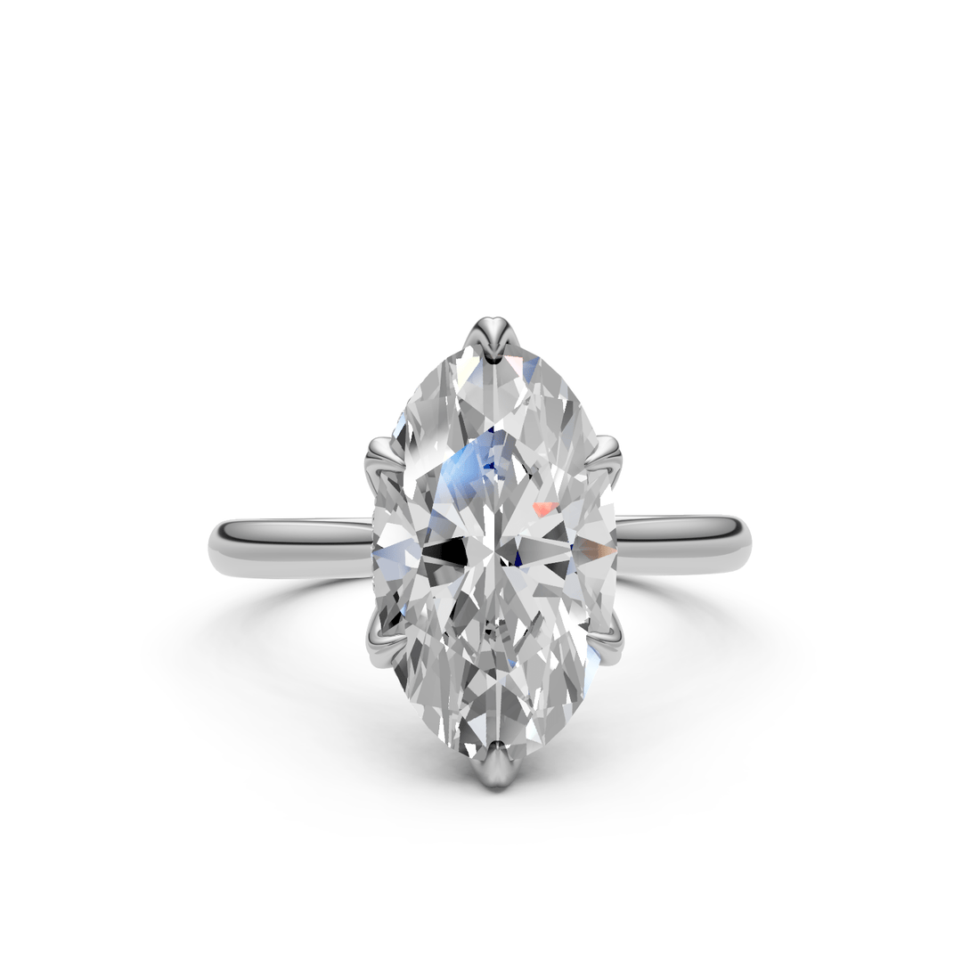 AGI Design Dahlia Oval Lab Created Diamond Engagement Ring
