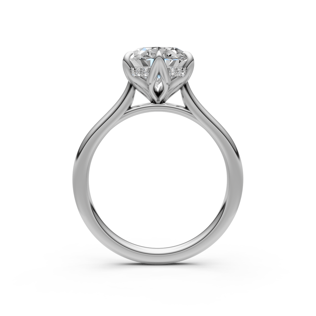 AGI Design Dahlia Oval Lab Created Diamond Engagement Ring