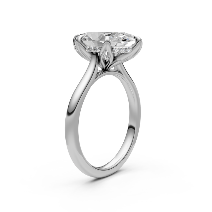 AGI Design Dahlia Oval Lab Created Diamond Engagement Ring