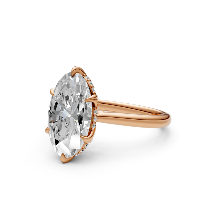 AGI Design Dahlia Oval Lab Created Diamond Engagement Ring