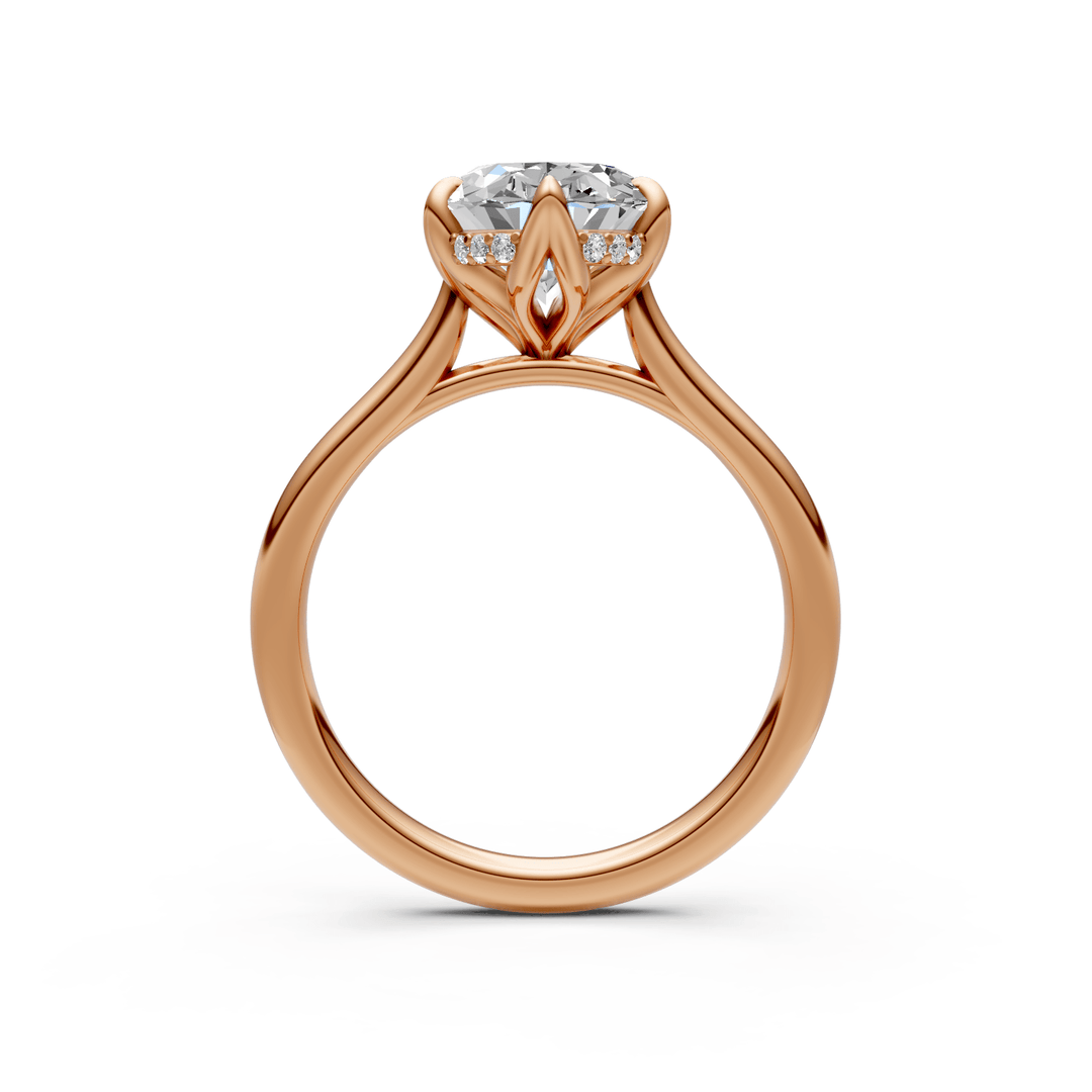 AGI Design Dahlia Oval Lab Created Diamond Engagement Ring
