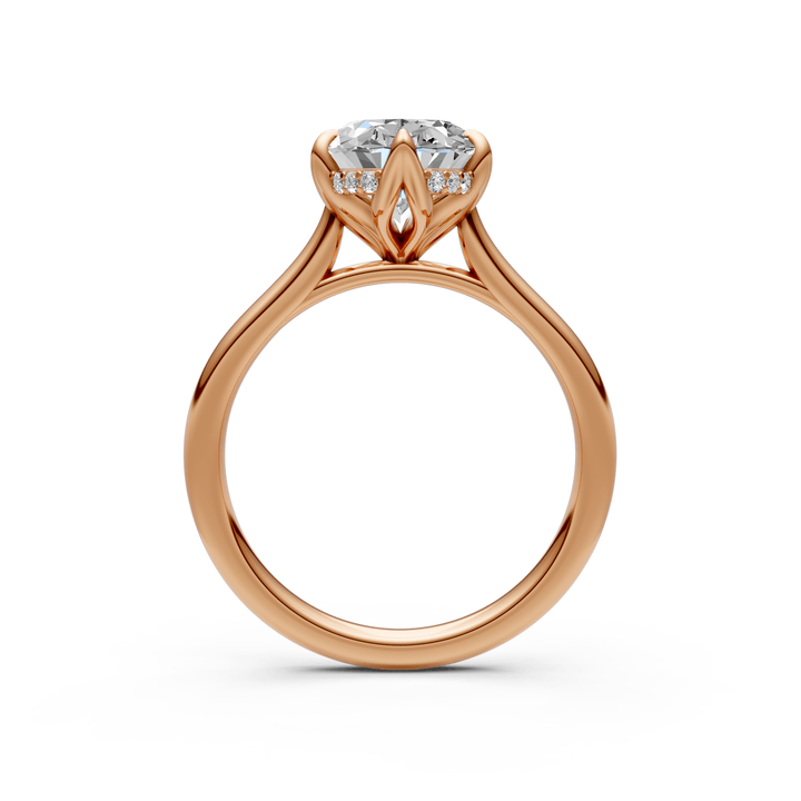 AGI Design Dahlia Oval Lab Created Diamond Engagement Ring