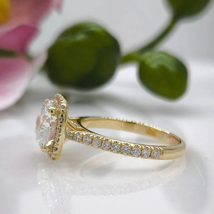 AGI Design Desiree Round Lab Created Diamond Engagement Ring