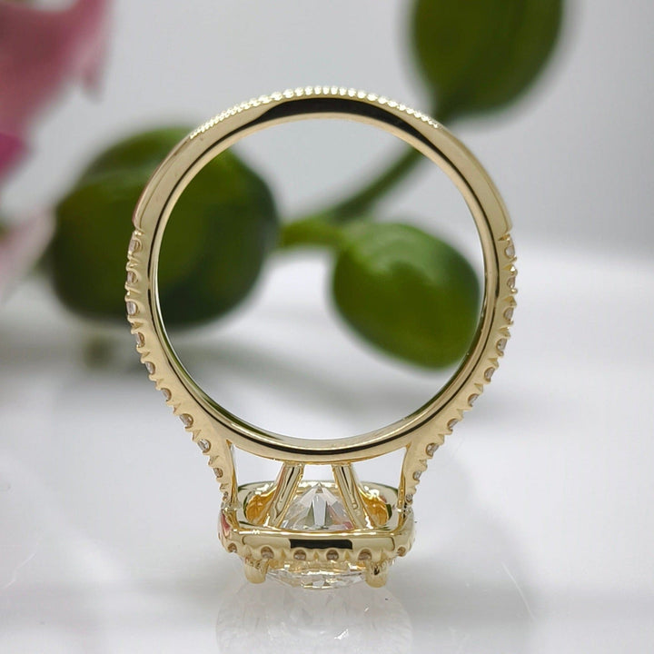 AGI Design Desiree Round Lab Created Diamond Engagement Ring