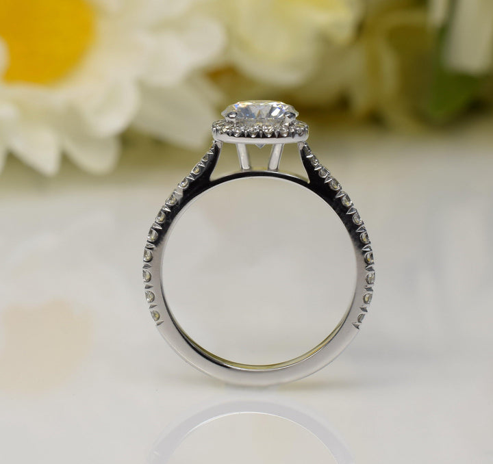 AGI Design Desiree Round Lab Created Diamond Engagement Ring