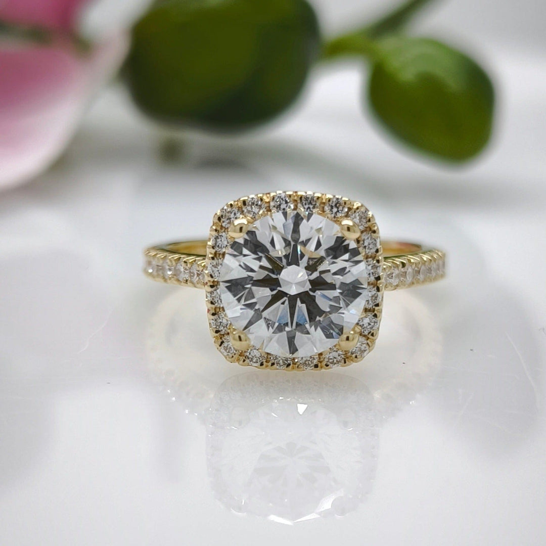 AGIDesignShop Desiree Round Moissanite Engagement Ring