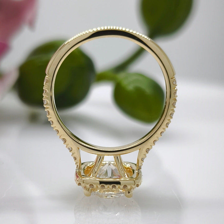 AGIDesignShop Desiree Round Moissanite Engagement Ring