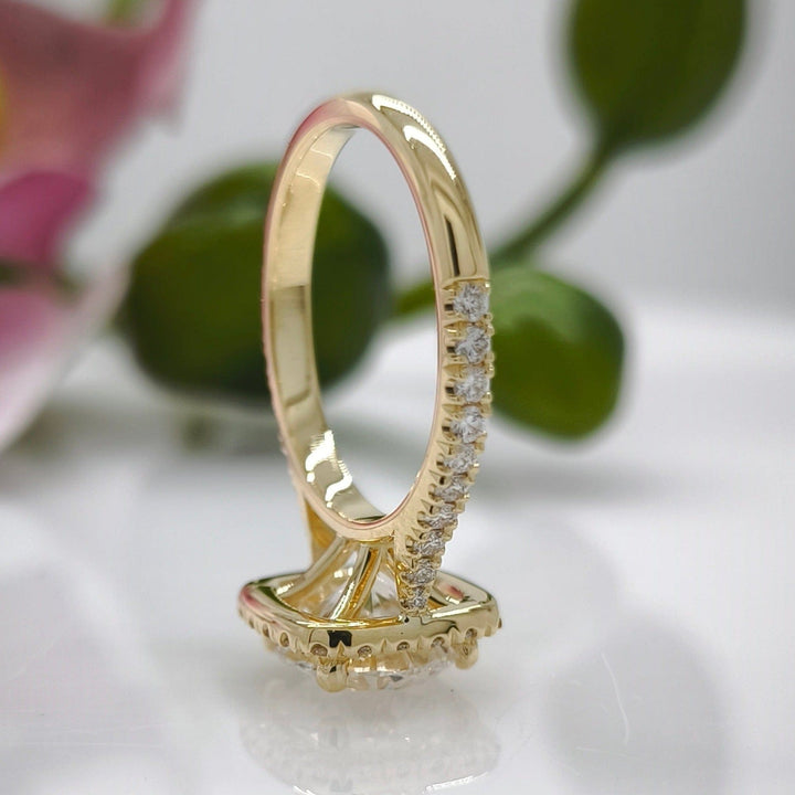 AGIDesignShop Desiree Round Moissanite Engagement Ring