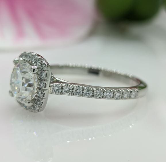 AGIDesignShop Desiree Round Moissanite Engagement Ring