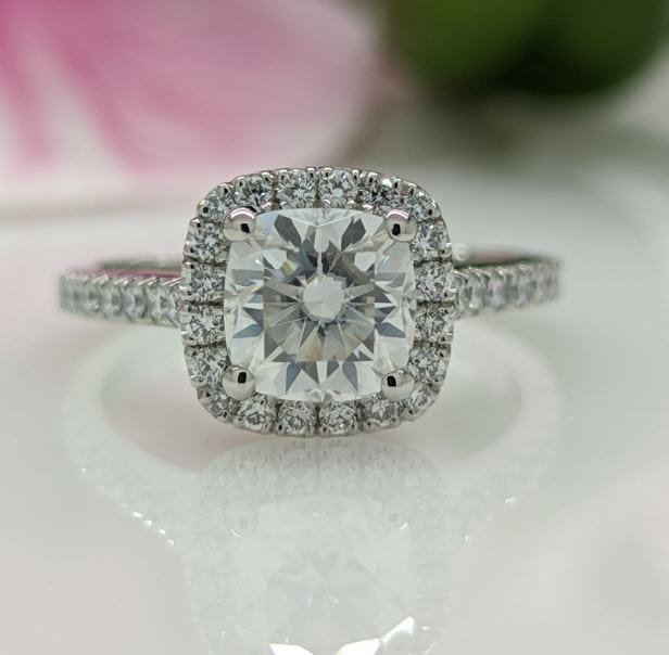 AGIDesignShop Desiree Round Moissanite Engagement Ring