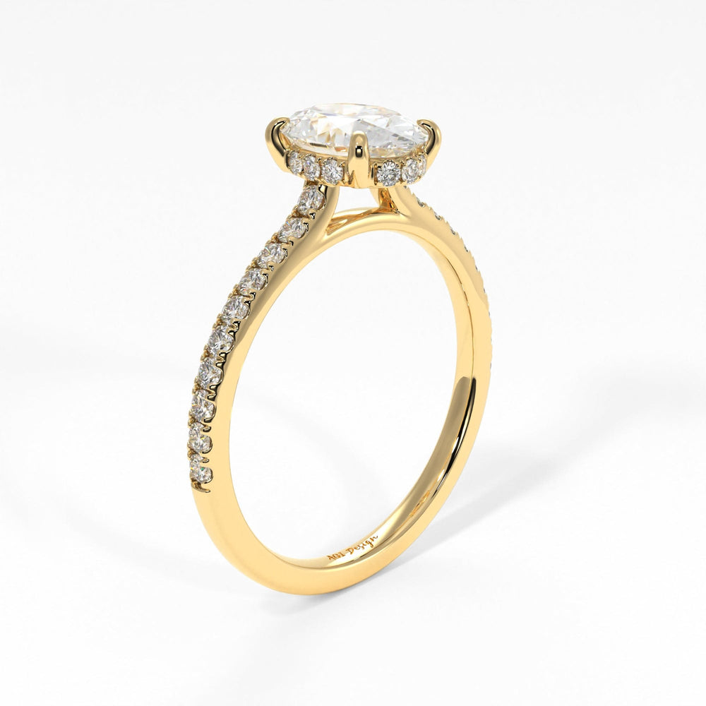 AGI Design Doris Oval Lab Created Diamond Engagement Ring