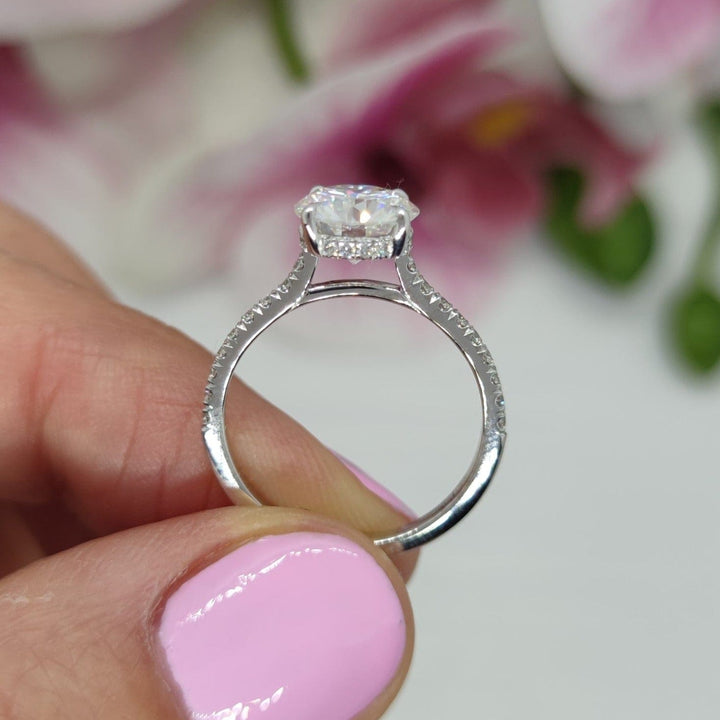 AGI Design Doris Round Lab Created Diamond Engagement Ring