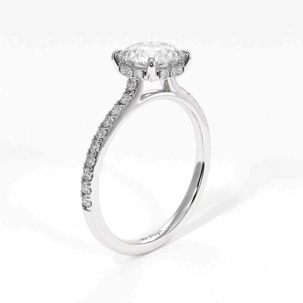 AGI Design Doris Round Lab Created Diamond Engagement Ring