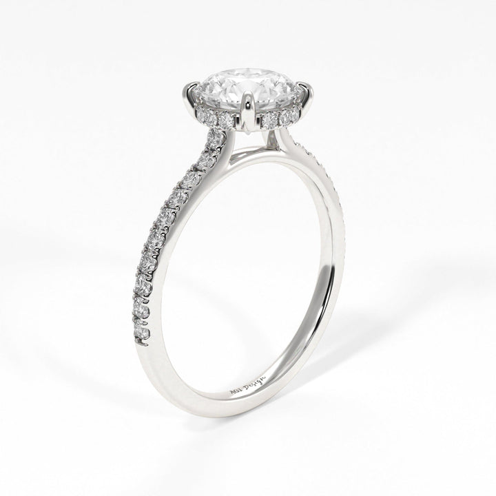 AGI Design Doris Round Lab Created Diamond Engagement Ring
