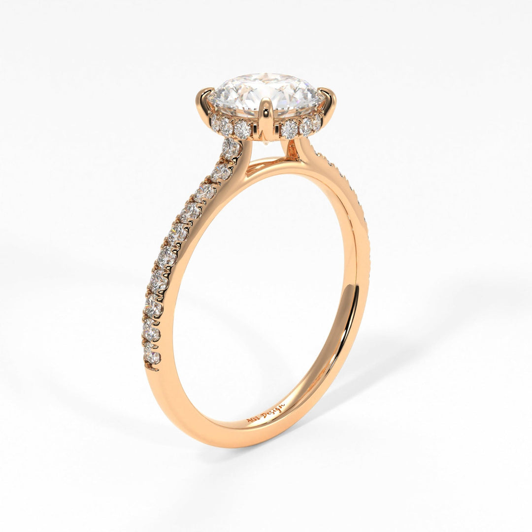 AGI Design Doris Round Lab Created Diamond Engagement Ring