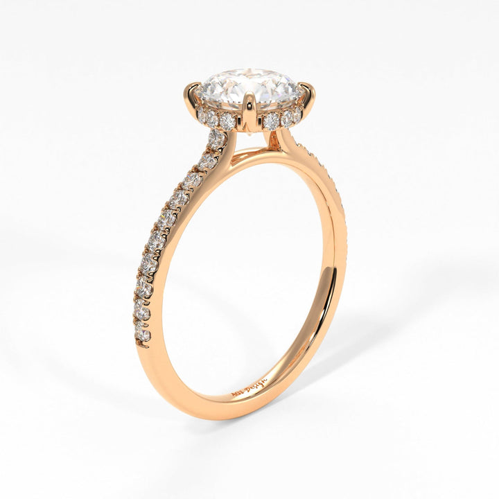 AGI Design Doris Round Lab Created Diamond Engagement Ring