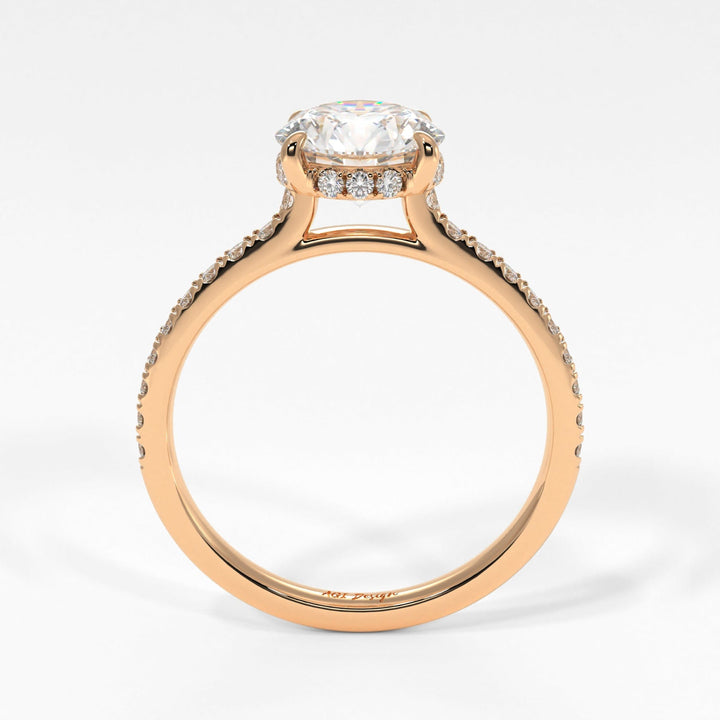 AGI Design Doris Round Lab Created Diamond Engagement Ring