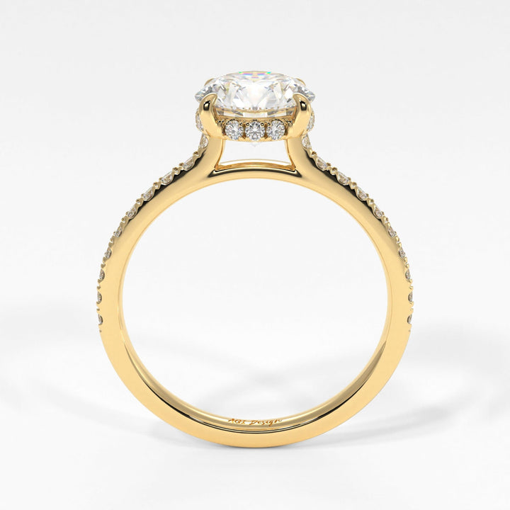 AGI Design Doris Round Lab Created Diamond Engagement Ring