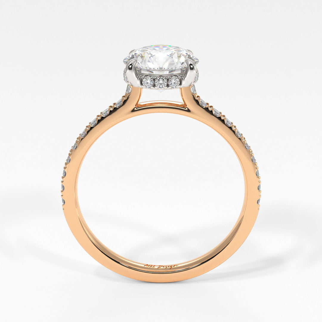 AGI Design Doris Round Lab Created Diamond Engagement Ring