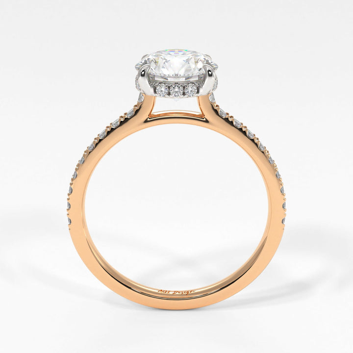 AGI Design Doris Round Lab Created Diamond Engagement Ring