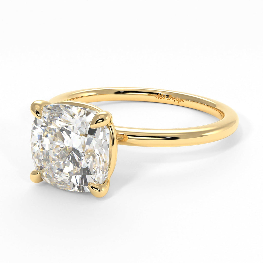 AGI Design Eden Cushion Cut Lab Created Diamond Engagement Ring