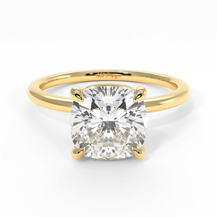 AGI Design Eden Cushion Cut Lab Created Diamond Engagement Ring