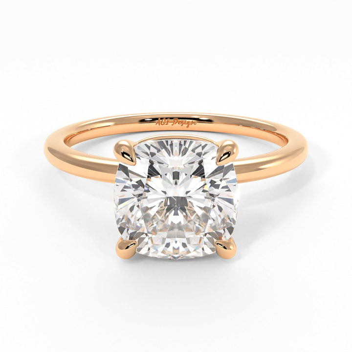AGI Design Eden Cushion Cut Lab Created Diamond Engagement Ring