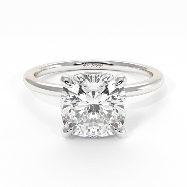 AGI Design Eden Cushion Cut Lab Created Diamond Engagement Ring