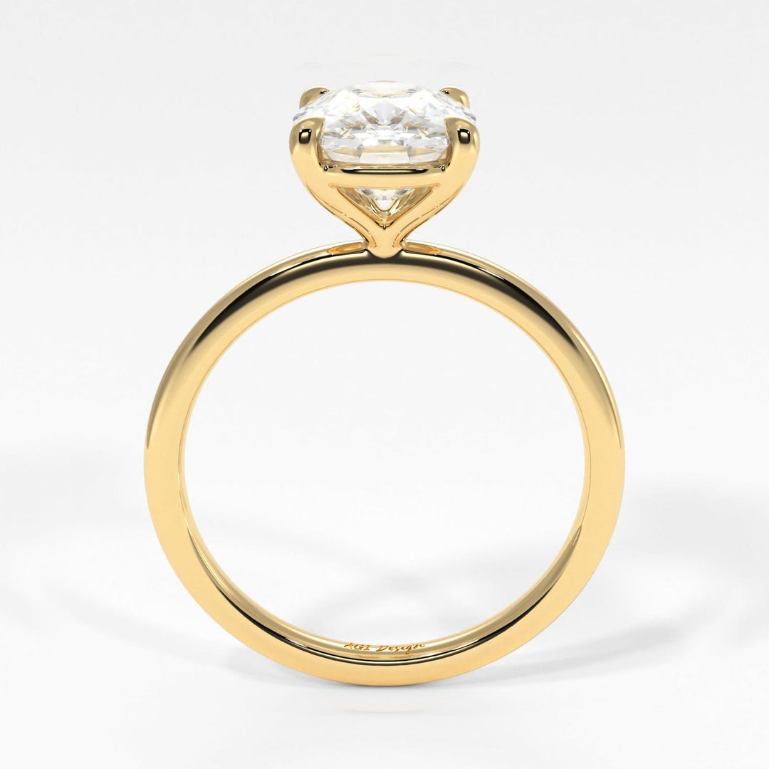 AGI Design Eden Elongated Cushion Cut Lab Created Diamond Engagement Ring