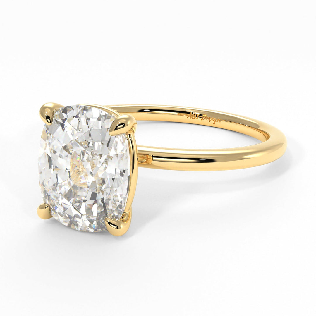 AGI Design Eden Elongated Cushion Cut Lab Created Diamond Engagement Ring