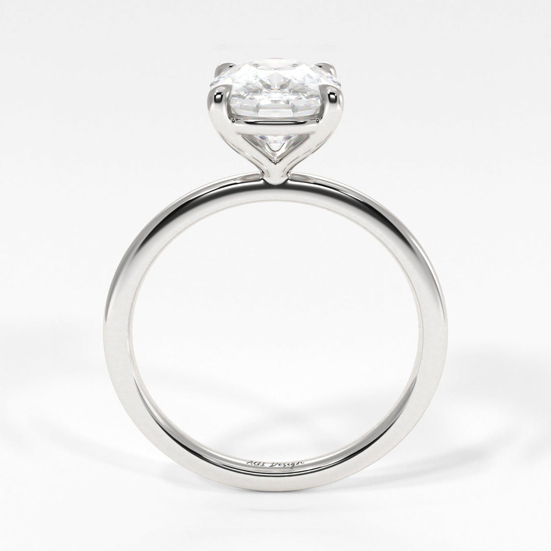 AGI Design Eden Elongated Cushion Cut Lab Created Diamond Engagement Ring