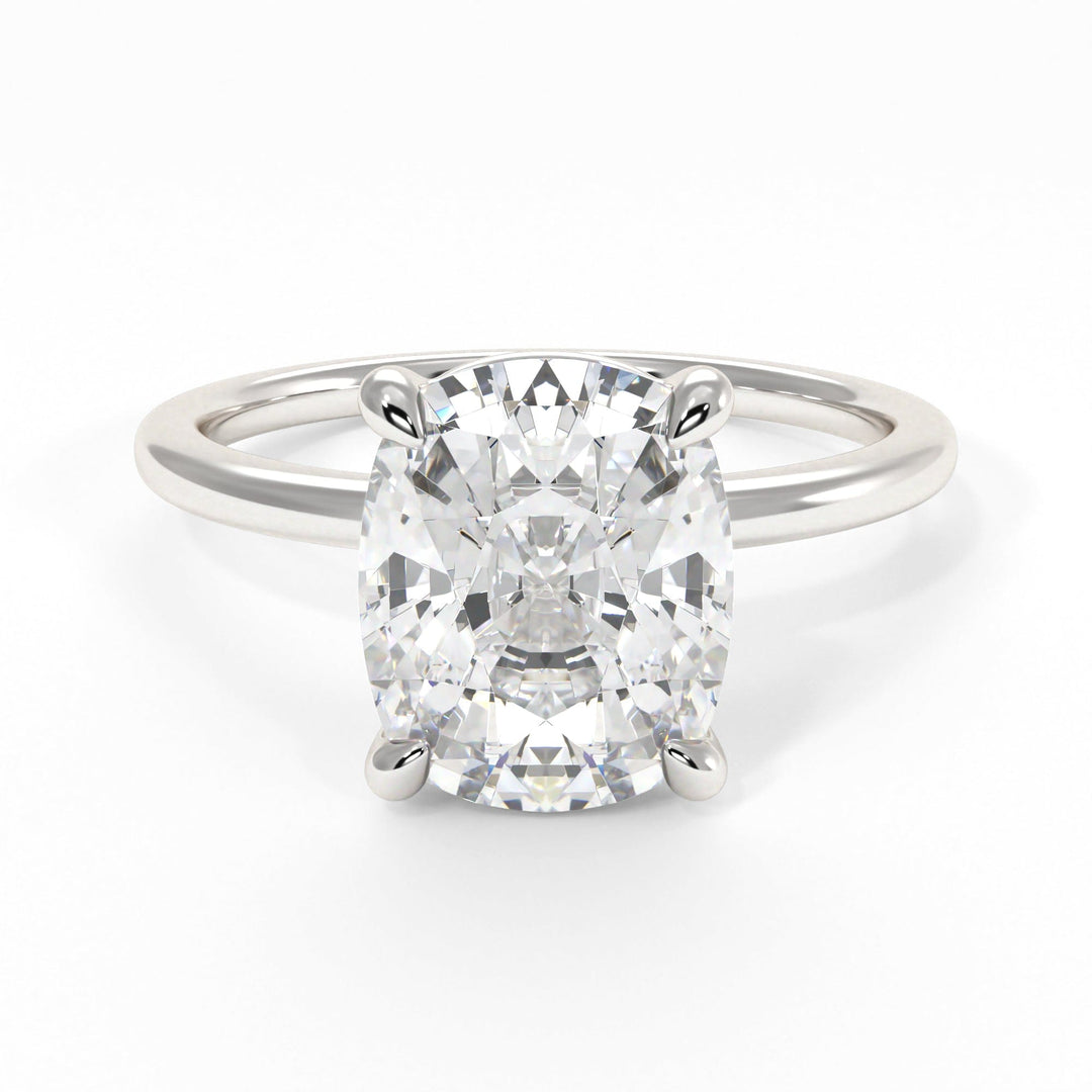 AGI Design Eden Elongated Cushion Cut Lab Created Diamond Engagement Ring
