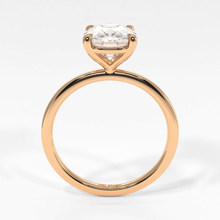 AGI Design Eden Elongated Cushion Cut Lab Created Diamond Engagement Ring