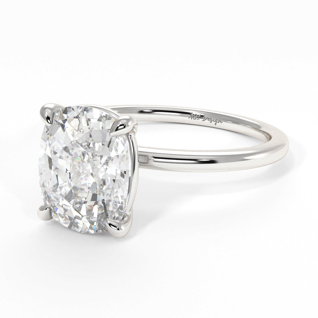 AGI Design Eden Elongated Cushion Cut Lab Created Diamond Engagement Ring