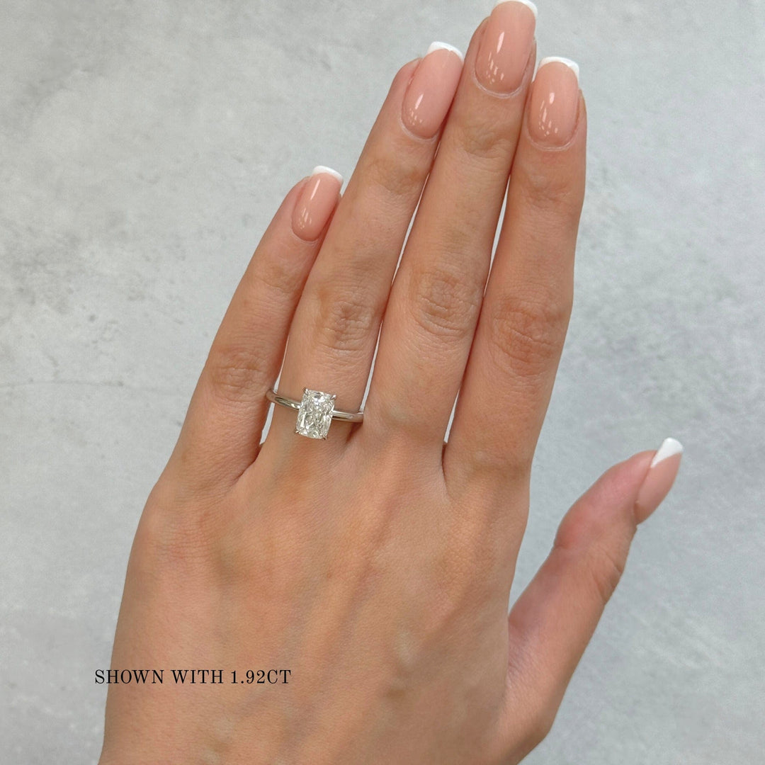 AGI Design Eden Elongated Cushion Cut Lab Created Diamond Engagement Ring