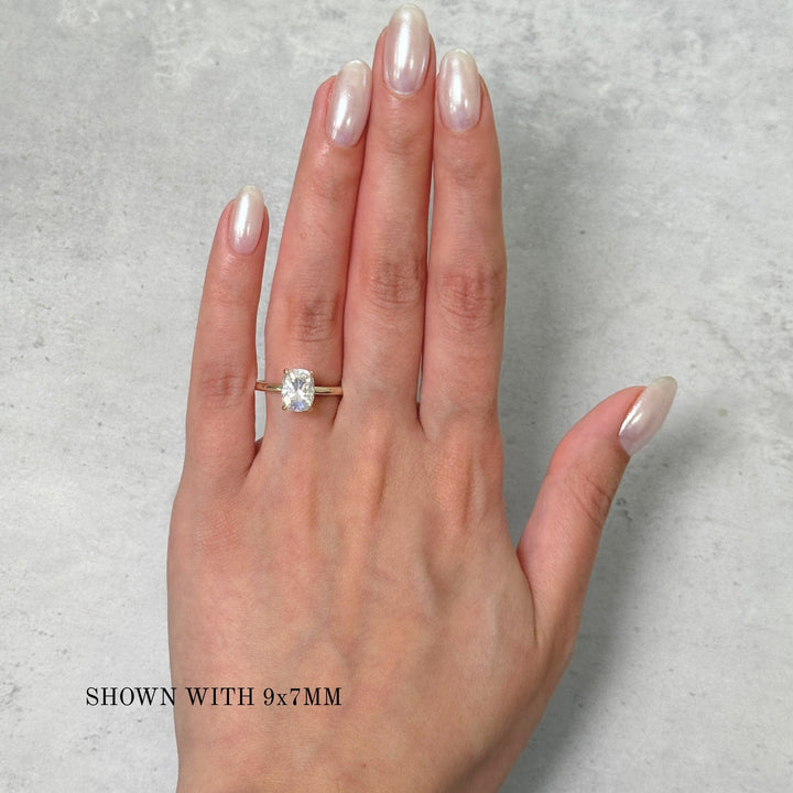 AGIDesignShop Eden Elongated Cushion Moissanite  Engagement Ring