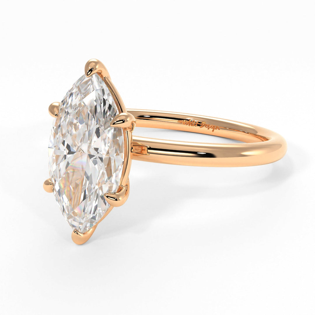 AGI Design Eden Marquise Lab Created Diamond Engagement Ring