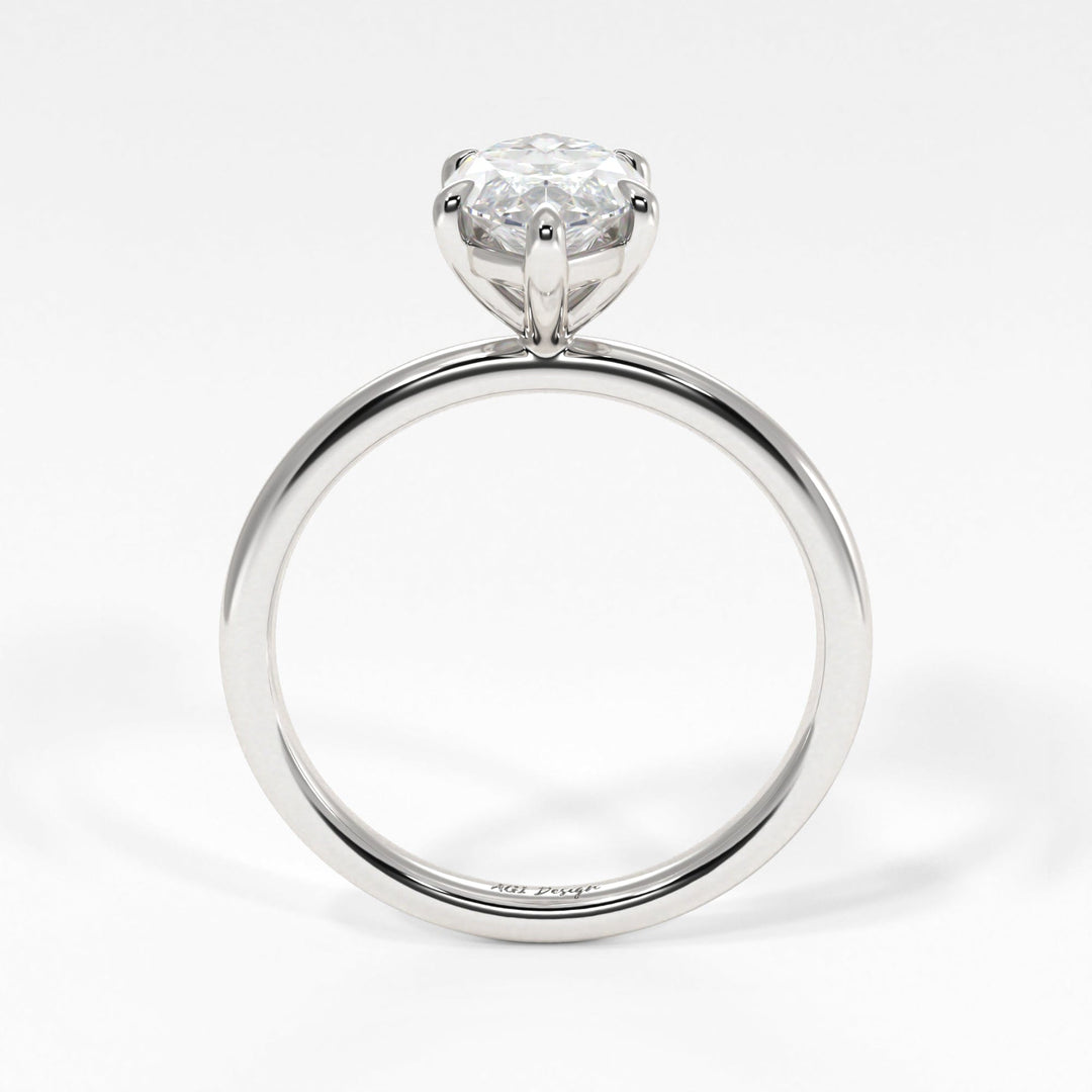 AGI Design Eden Marquise Lab Created Diamond Engagement Ring
